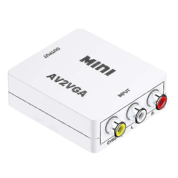 Mini PC Vga till Av Rca Adapter, Hdmi 480p Composite Av Till Vga Adapter