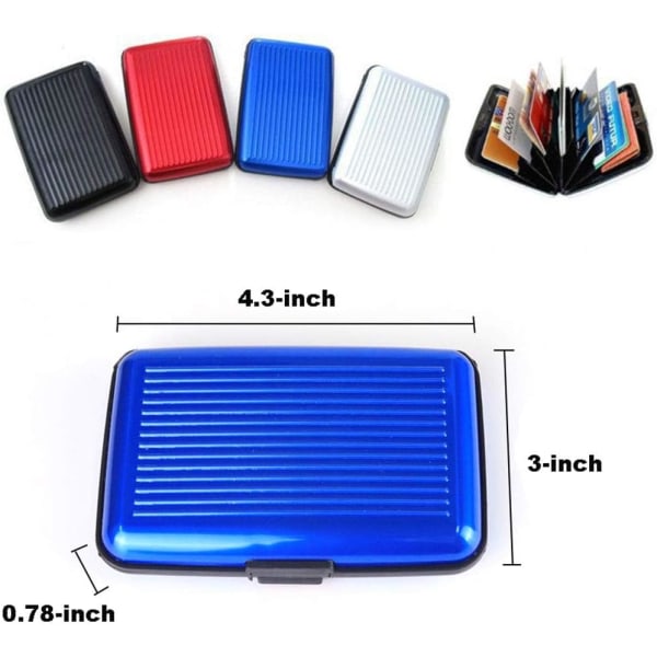 (Blue) 2-piece set of business ID card, credit card bag, card holder