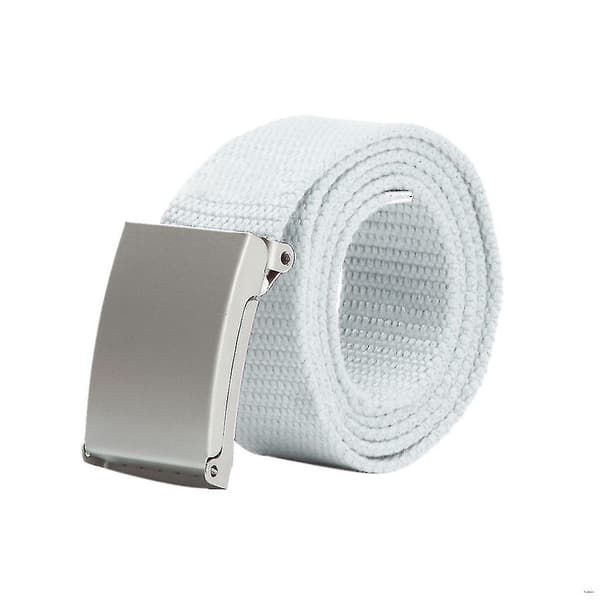 Mænd Kvinder Plain Webbing Canvas Spænde Tilbehør Bælte