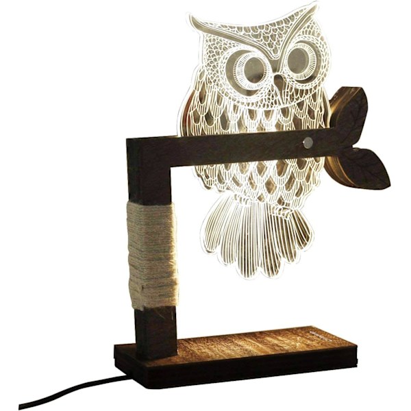 LED-sengelampe, dæmpbar natlys, bordlampe, stemningslys, tredimensionel