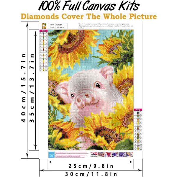 Animals Diamond Painting Kits, Diamond Art for Adults, Diamond Dots Gem Art for Aesthetic Preppy Room Decor (Animals 12\" x 16\")