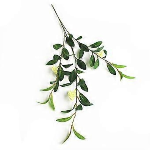 Enkelt kunstigt grønt laurbærblad til kreative blomsterarrangementer