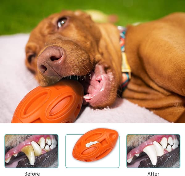 Squeaky tyggelegetøj til aggressive hunde Gummikugle med squeak