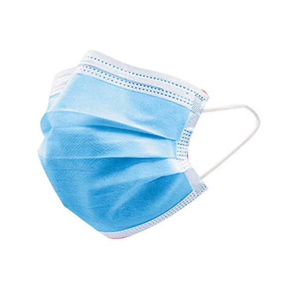 50 st Ansiktsmasker för engångsbruk Andas muntäckande skyddande ansiktsmasker (blå)