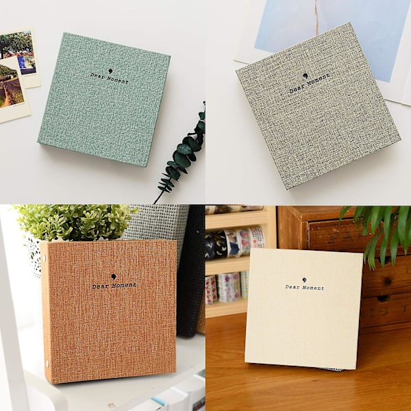100 Lommer Fotoalbum for Fujifilm Instax Mini 7s 8 8+ 9 25 50s 70 90, Polaroid Snap Pic-300, Kodak Mini 3-tommers Film Khaki