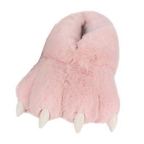 2 st Björntass Tofflor Dam Djurtassar Plyschtofflor Söta Halkfria Tecknade Inomhus Hemtofflor Varma Husskor för Sovrum (Rosa) Pink
