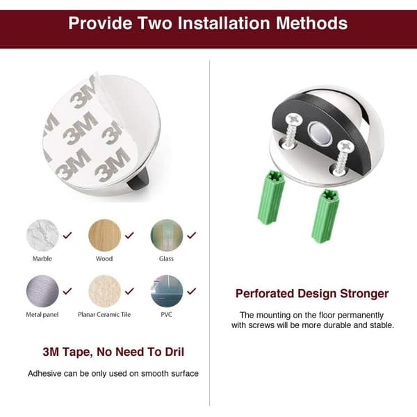 Magnetisk dørstopper, 2 stk., magnetisk dørstopper
