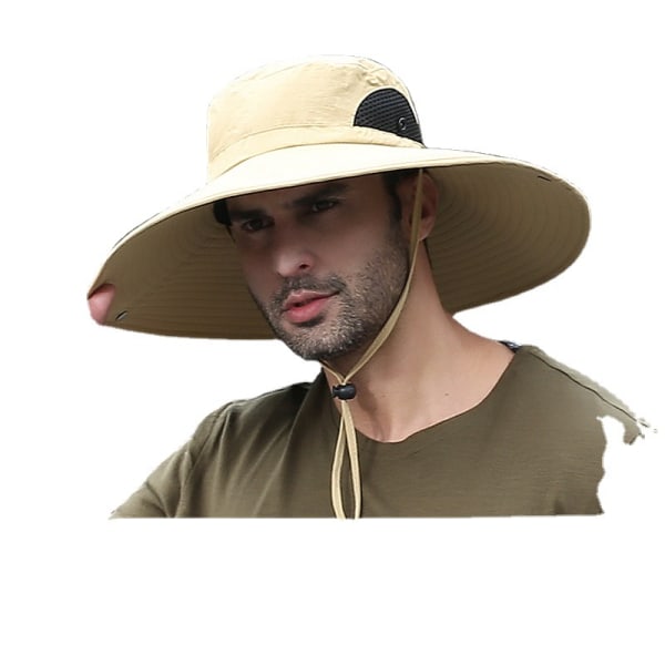 Kvinnor Superbred brättad solhatt UPF50+ Vattentät Bucket Hat för Fi