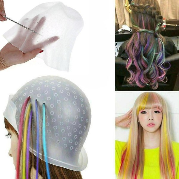 Återanvändbar hårfärgning Tipping Highlighting Dye Caps med krok