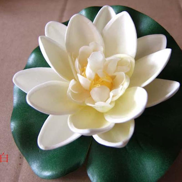 2 stk. Kunstige Lotus Fake Flydende Vandlilje Eva Simulering Pool Lotus Kunstige Planter &amp; Blomst Dekoration