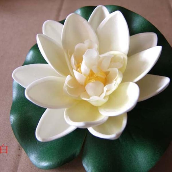 2st Konstgjord Lotus Fake Flytande Näckros Eva Simulation Pool Lotus Konstgjorda växter &amp; Blomma