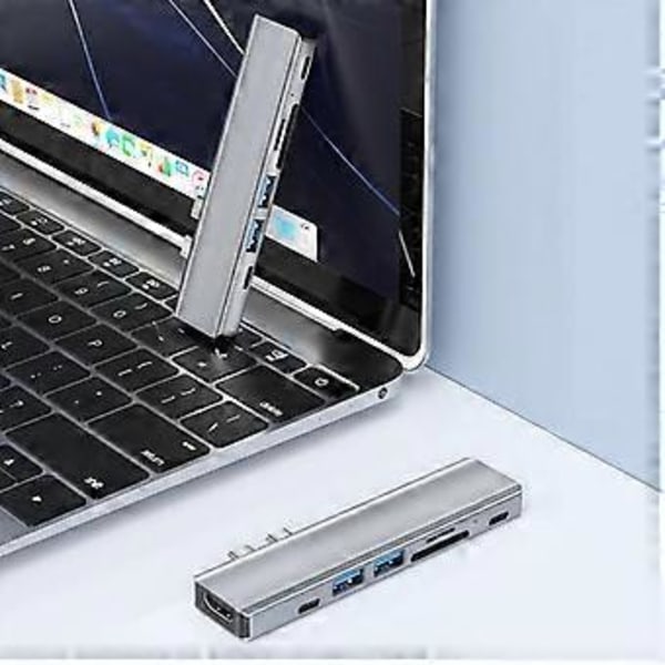 Dobbelt-hovedet PD Adapter -kompatibel PD Data Port Hub Thunderbolt 3 Usb Type C Hub