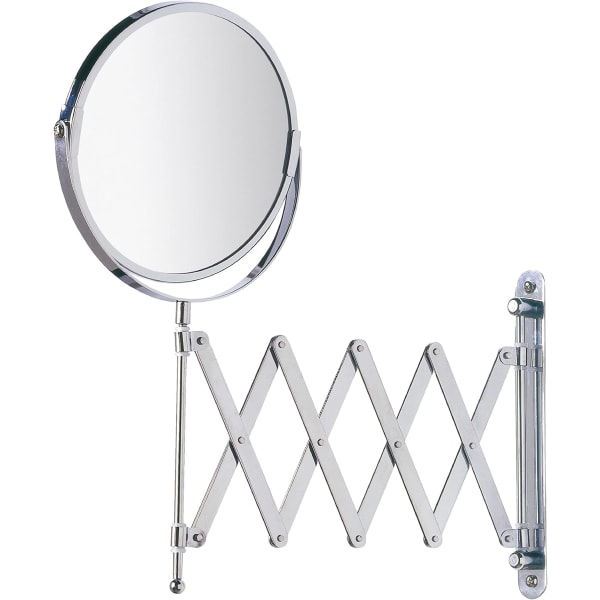 Väggmonterad kosmetisk spegel med teleskoparm - roterande, spegel