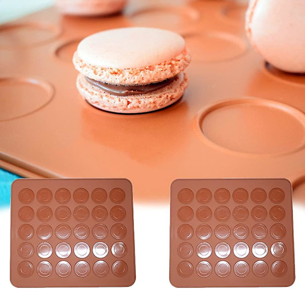 Pyöreä macaron-matto, silikoninen macaron-levy, leivontaväline macaronille, cupcakeille, jälkiruoalle