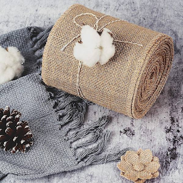 15 cm bred hessian tyg 10m rustik band rulle för dekoration DIY, handgjorda hantverk