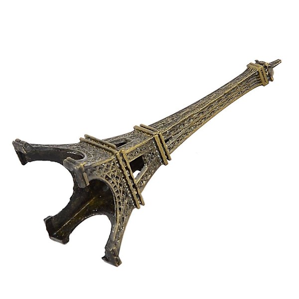 Metallisk Hem Eiffeltornet Modell Prydnad Samling 18cm Höjd Brons Ton