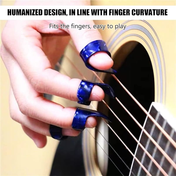 Tumgrepp Set, 10 st tumgrepp, fingerpicks, fingerpick tum