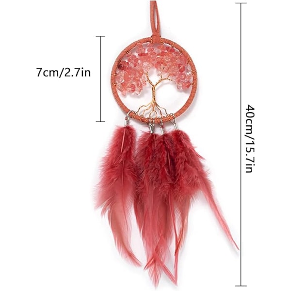 1pc Handmade Bohemian Feather Dream Catcher, Tree of Life, Dream