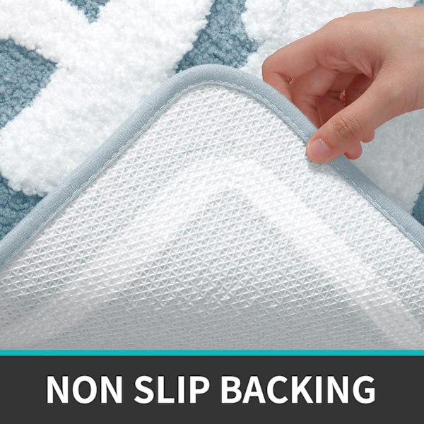Skridsikker bademåtte, blød bademåtte i mikrofiber, vandabsorberende