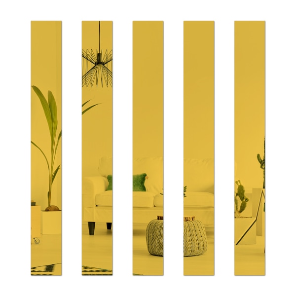20 stykker Miroir Mural Sticker - Eller 5 × 50 cm, Miroir Décoratif 3