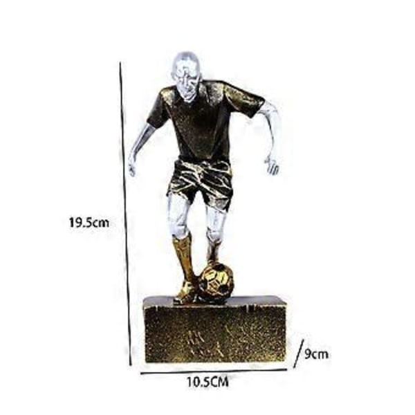 Fotballspiller Skulptur, Skrivebordsornament, Enkel Moderne Hjemmeinnredning Atletstatue for Møbler Kontor Inngang (10.5cmx9cmx19.5cm) 10.5cmx9cmx19.5cm