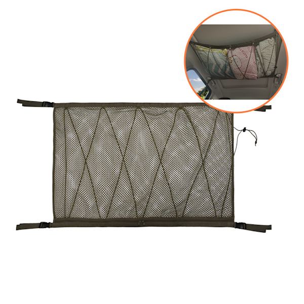 Biltaksnät, universellt biltaksförvaringsnät, bagageutrymmesorganisatör för Jeep Van 90*65cm