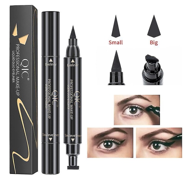 Eyeliner-stempel - Nybegynnervennlig, dobbelthodet flytende eyeliner-penn, vanntett, smittefri øye C