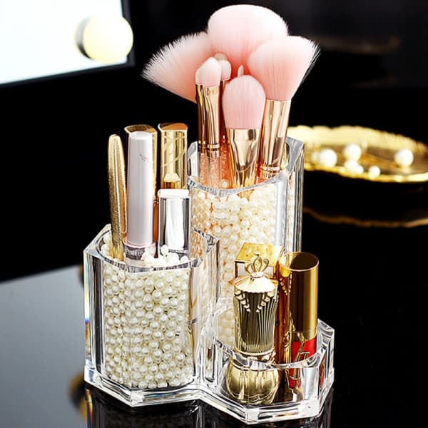 Glas og Metal Makeup Penselholder - Makeup Organizer - Penholder