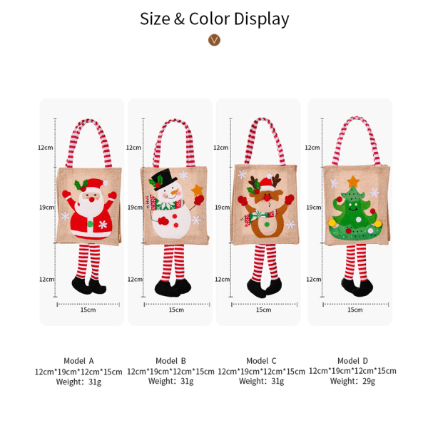 1 Piece Christmas Gift Bag - Christmas Tree , Reusable Christmas