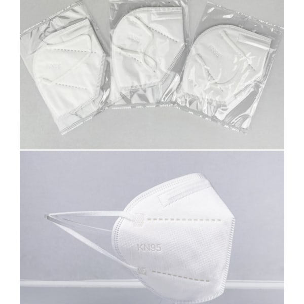 20st KN95 Masker | Ansiktsskydd | 5 lager av högpartikelfil