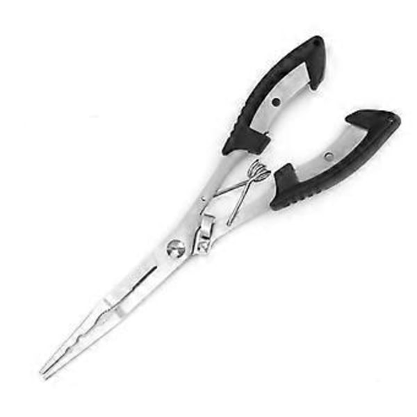 Fisketang i rustfrit stål Krogfjerner Værktøj BB Crimper Line Snips (1 stk, Sort)