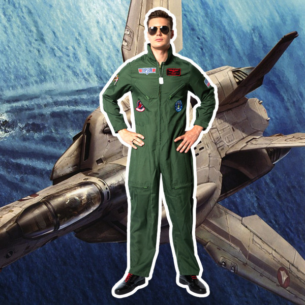Halloween högflygande pilotuniform bar fest sport möte grupp performance dansuniform (XL storlek)