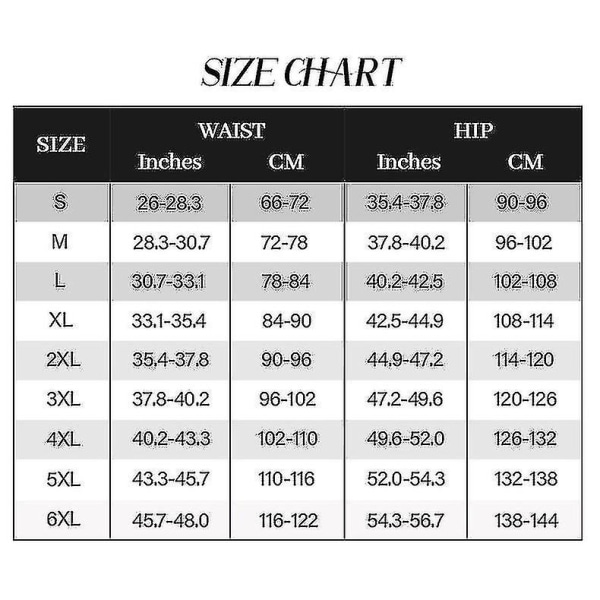 Cuff Tummy Trainer Kvinde Exceptionel Shapewear 2-i-1 Høj Talje Hofteløft Bukser 5XL Sort