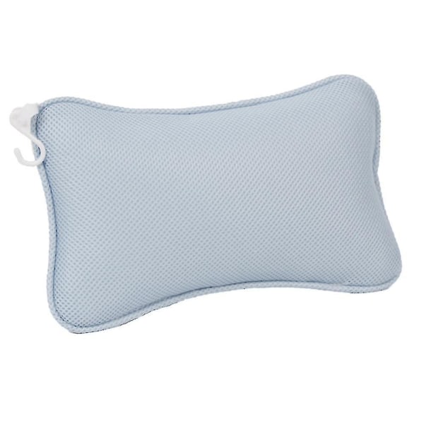 Spa Pillow Neck 3d Mesh Bathtub Pillow Non-slip Cushion Bath Tub Spa Pillow（Blue）