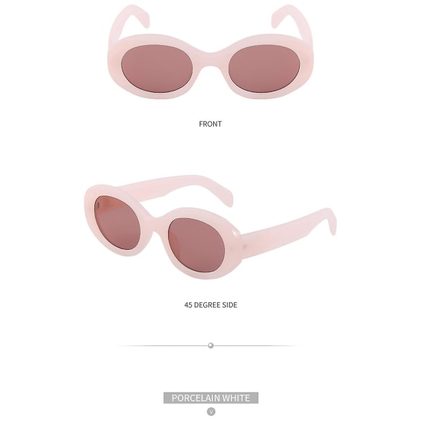 Goggles Solbriller Kvinner Menn Retro Ovale Solbriller Jenter Gutter Solbriller（Stil2）