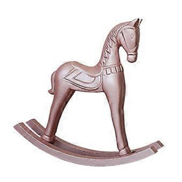 Gyngende Hest Statue Træ Borddekoration Samling Ideel Gave til Soveværelse Cafe (Pink) Pink