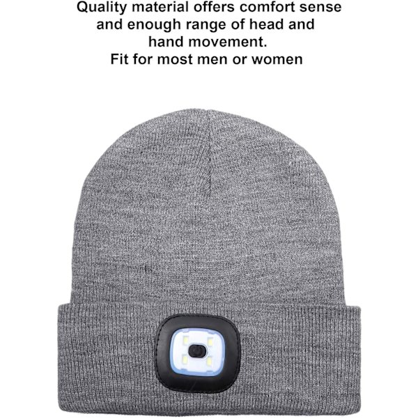 2 stk. Unisex LED-lue med 3 hvite lysmoduser, lysende