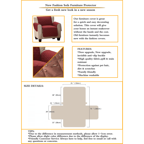 Armchair protector reversible armchair protector protective cover 1 piece