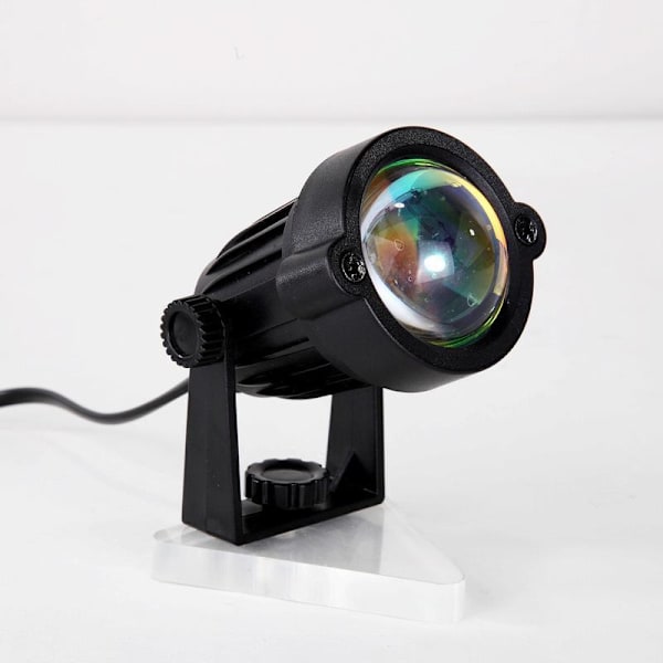 Solnedgangslys Solnedgangslys Morgengrylys projeksjon Regnbue opplyst soverom stemningslampe liten lampe 10*7.5*8cm