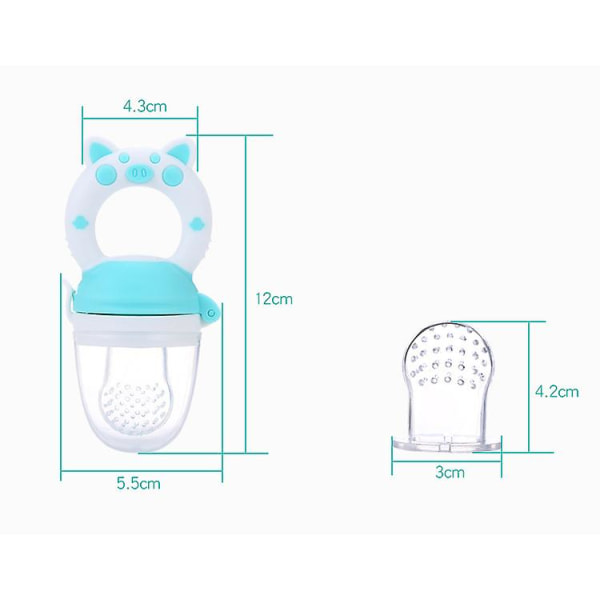 2 stk. Baby Frugt Feeder Suttemad Feeder-silikone Nippel Tænderlegetøj-silikone Punge Til Småbørn & Børn