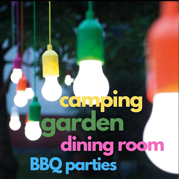 Lightess 4 stk. Træklys Lampe Træklampe Bærbar Led Lampe Farver  Camping Lampe Dekorativ