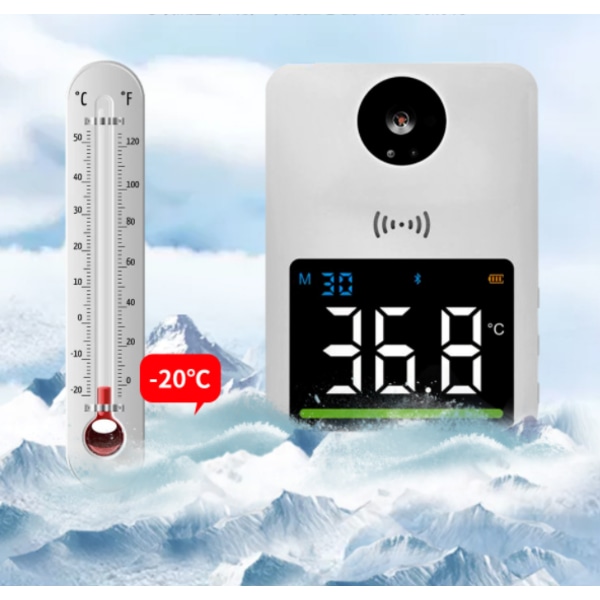 Väggmonterad beröringsfri infraröd termometer för kontor, butiker,