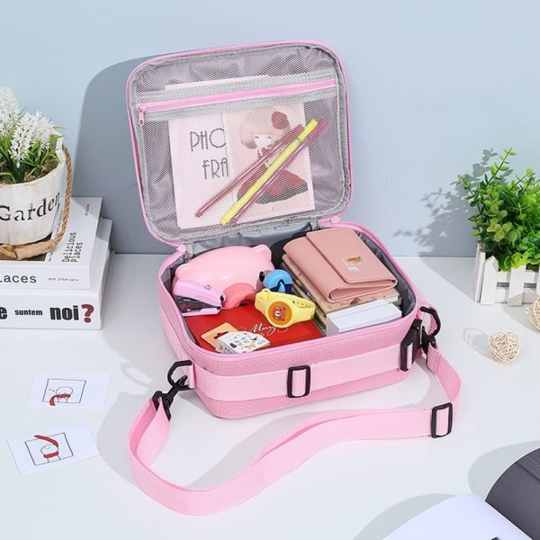 (Rosa) Lunchbox Lunchväska Flickisolerad Lunchbox-Regnbågsfärg