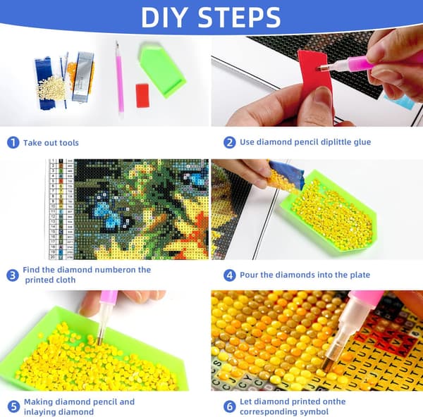 Diamantmaleri-sæt til voksne, 12x16 tommer DIY-maleri efter tal