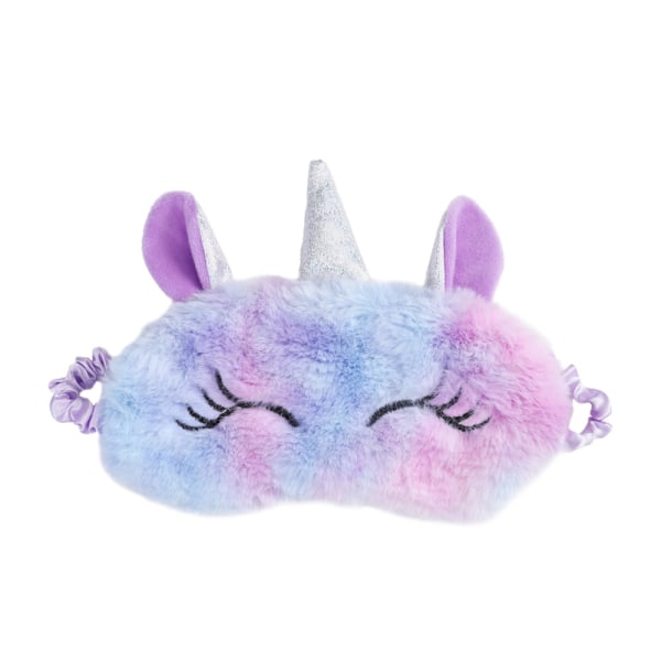 Plysj søvnmasker, søt 3D Fluffy Unicorn øyemaske, Kid Sleep Mas