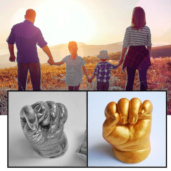 Hand Casting Kit - Gör-det-själv-gipsstatymodelleringssats, unik födelsedag, årsdag, bröllopsgåva - Baby Hand And Foot Mold Souvenir