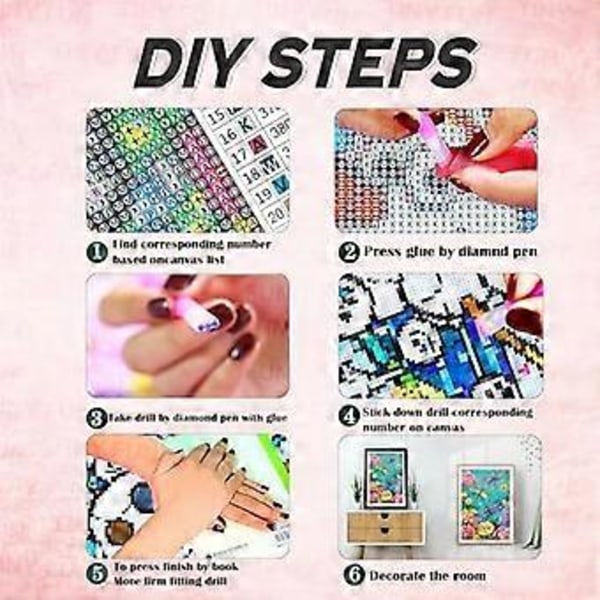 Diamantmålningskit för vuxna nybörjare - Trollsländor 5D Blommor DIY Diamantkonstkit Måla med runda diamanter och ädelstenar för hemmaväggdekor Presenter