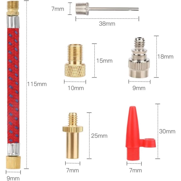 16 Pack Bike Valve Adapter for Bike Valve (AV DV SV BV) and Most