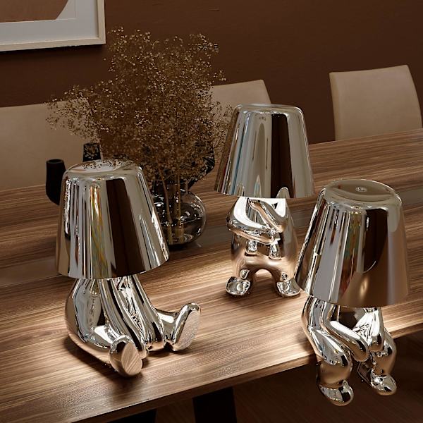 Thinker Lamp Collection Kreativ Liten Gyllene Man Vardagsrum T