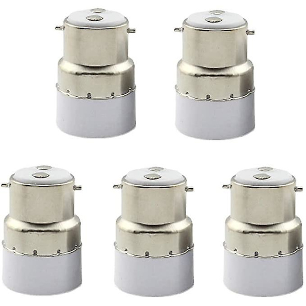 5-pack B22 till E14 glödlampsadapter B22-uttag till standard E14-adapter Lamphållare